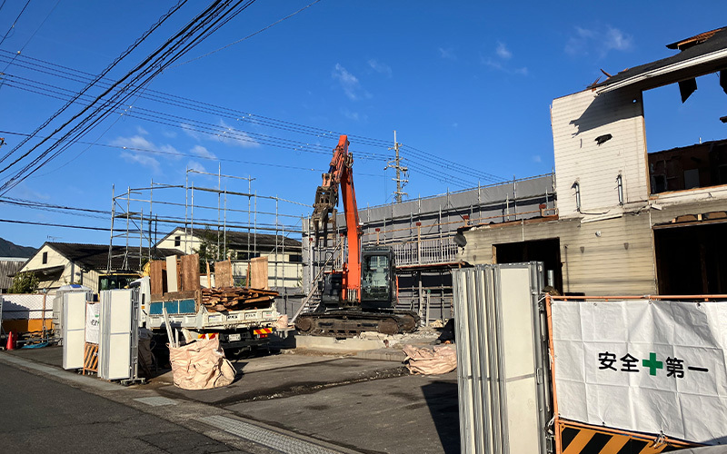 葛城市　S造宿舎解体撤去工事